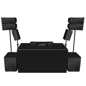Classic DJ Set (2× CDJ + A9) – QSC LA108 + KS118 + K10.2