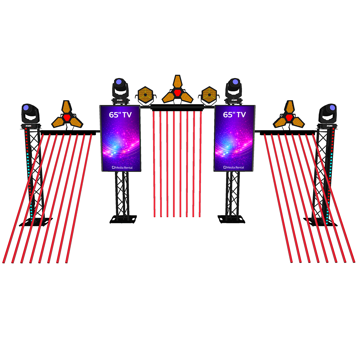 TV + Totem Light Show – AX2 + P3 + Lasery + Resolume (Pro)